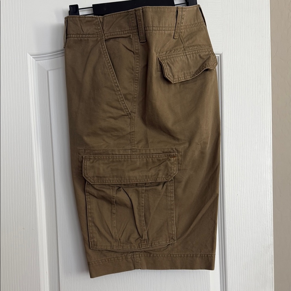 Tan Cargo Shorts with Utility Pockets